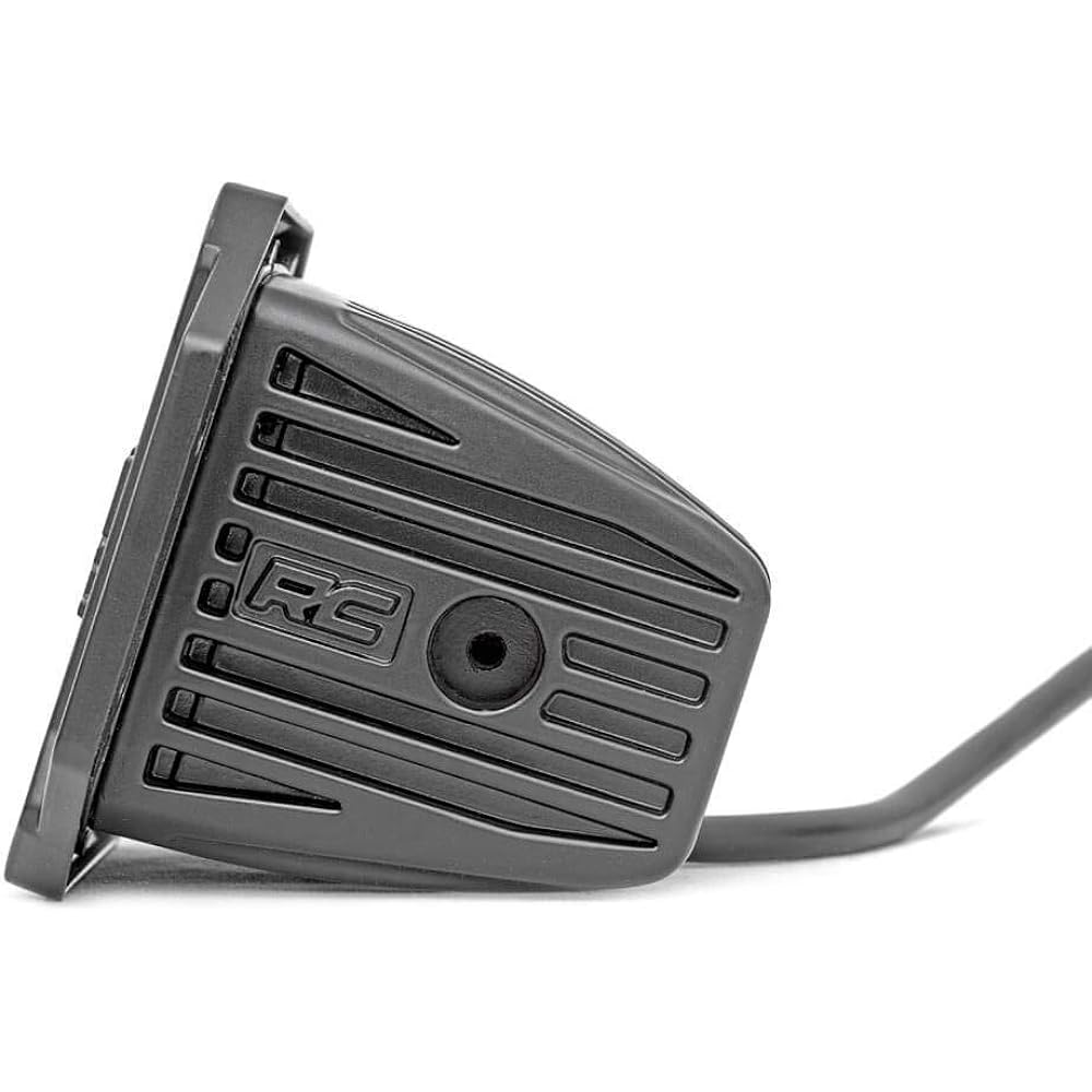 Rough Country 2 inch Black Series Amber DRL Square Cree Cube LED Pair -70903BLKDRLA