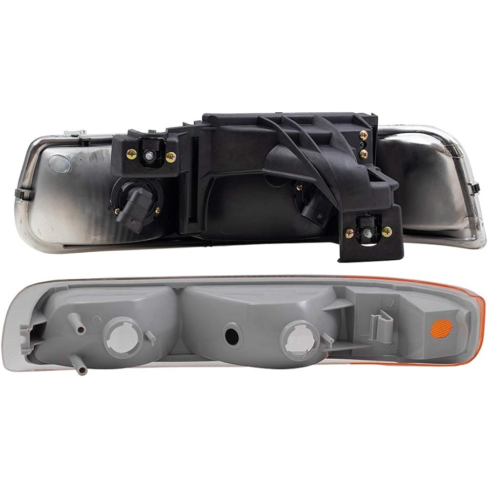 Aftermarket replacement set of 4 headlights & side signal marker lamp 2000-2006 TAHOE SUBURBAN 1999-2002 Silverado Pickup truck