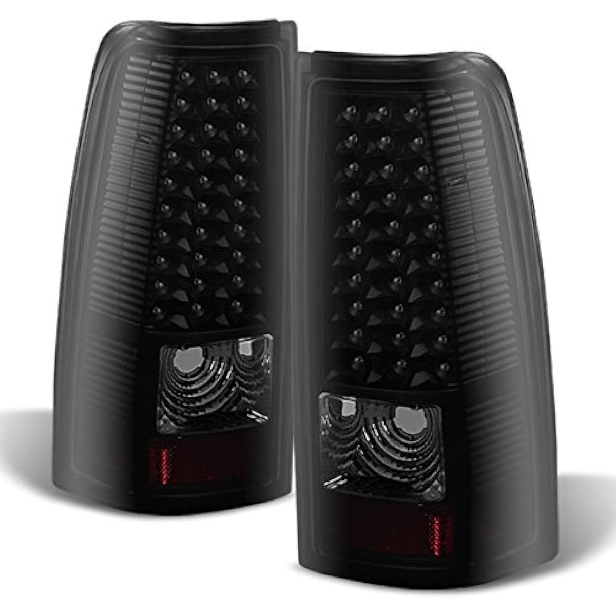 03-06 Chevrolet Silverad 04-06 GMC Sierra Pickup Track Black Smoke LED Tail Light Brake Land Pair