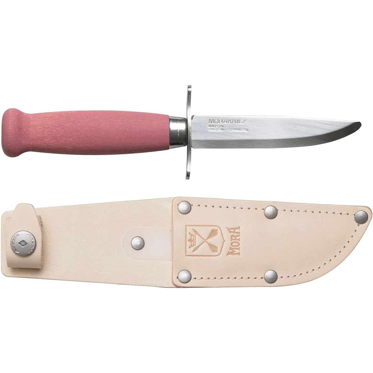Morakniv Scout 39 Safe Stainless Steel Kids Knife Safe Design (Lingonberry)