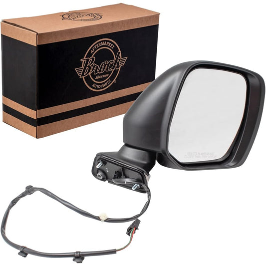 BROCK POWER Side View Mirror Published with Heat Glass Housing 11-17 QUEST Compatible 963011JA3C NI1321279 Replacement