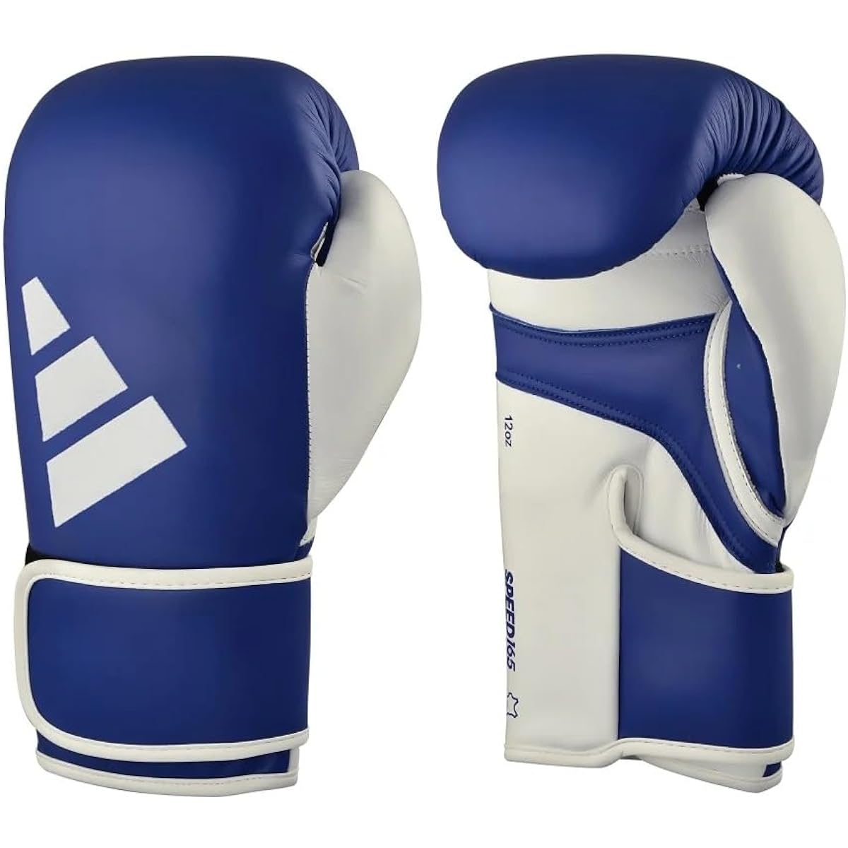 adidas Boxing Gloves Speed 165 WAKO Certified //Adidas Sparring Gloves Boxing Kickboxing Genuine Leather (10oz, Blue x White)