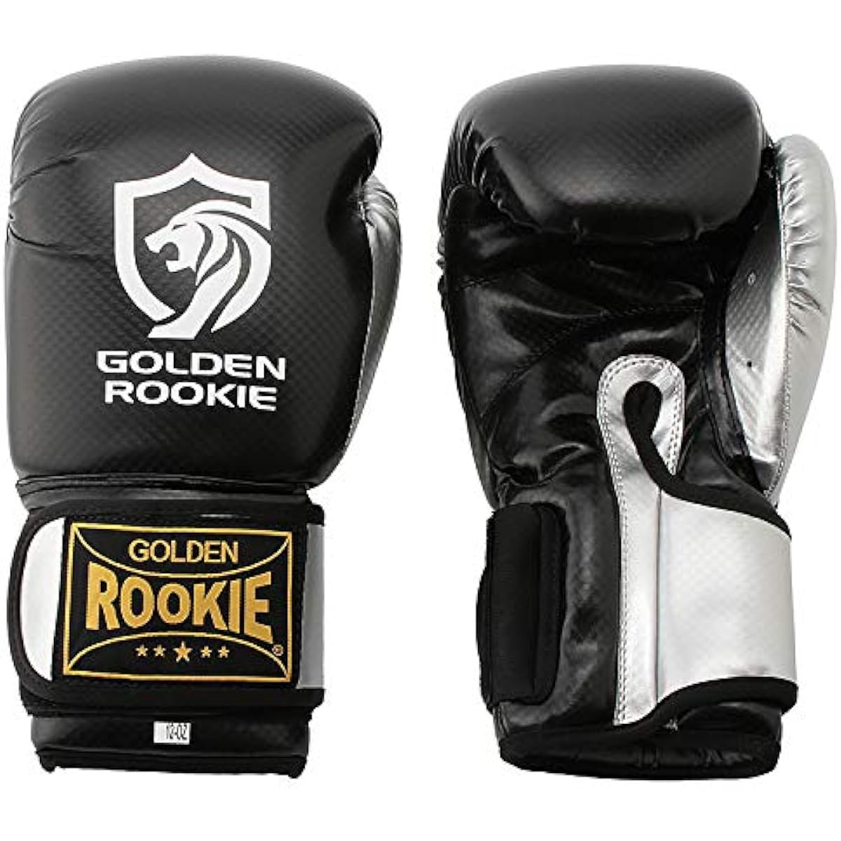 Golden Rookie Boxing Gloves Eurofighter (10oz, Black x Silver)