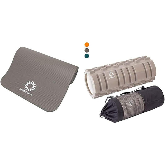 Primasole Yoga Mat Training Mat Thickness 10mm Non-slip horizontal striped embossed Strap storage case included