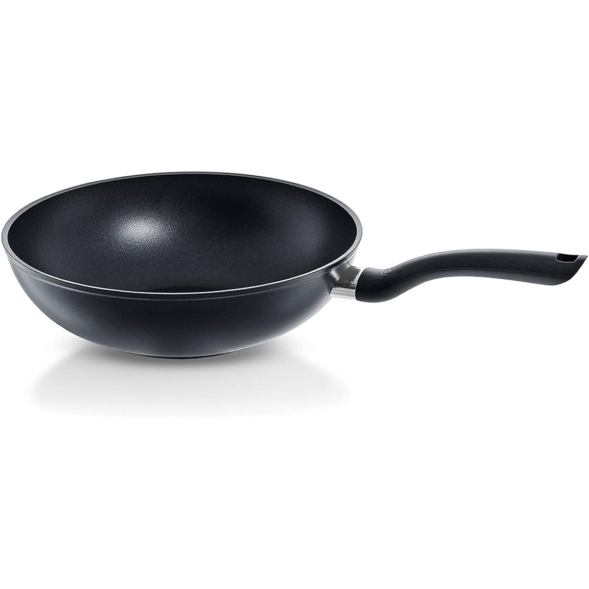 Fissler Wok 28cm Senit IH Wok Compatible with Gas Fire/IH [Authorized Japanese Product] 045-801-28-100-A Black