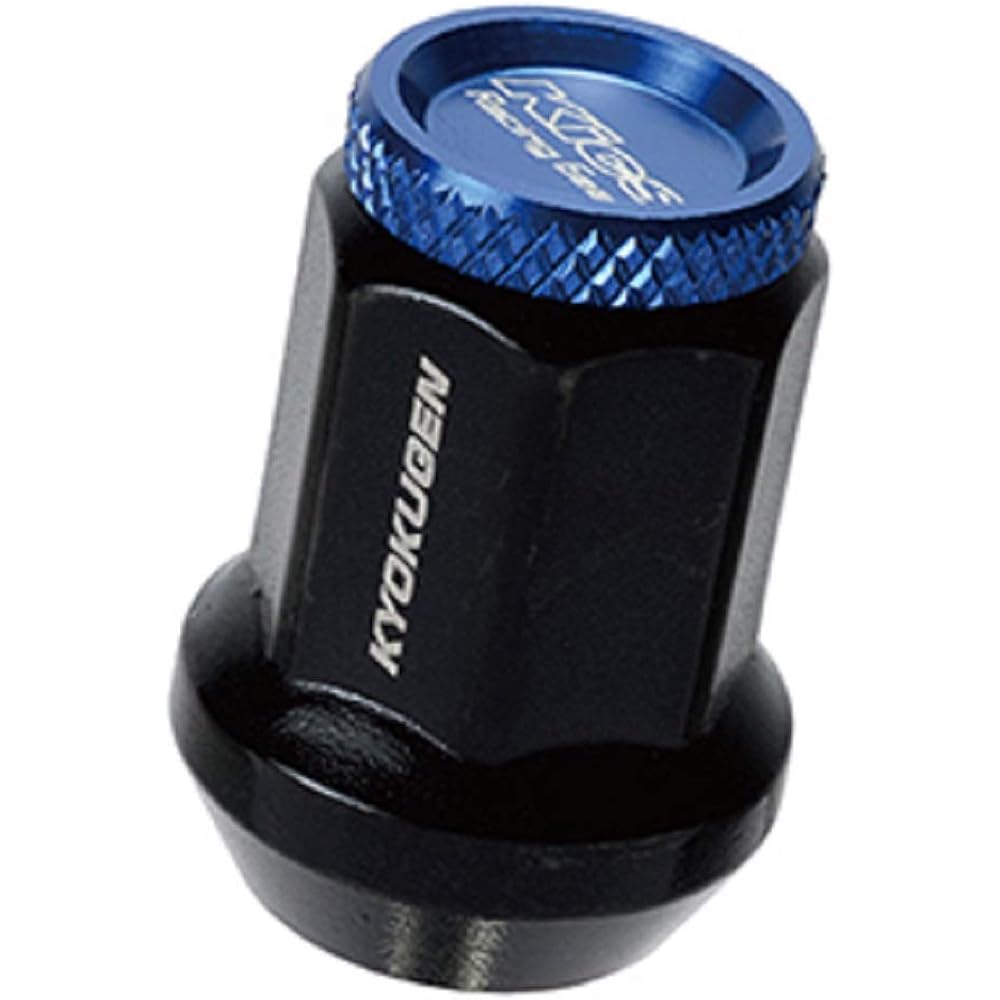 KYO-EI (Kyoei Sangyo) Extreme Through Nut with Aluminum Cap M12XP1.25 16 Blue 16 pieces HP36KU