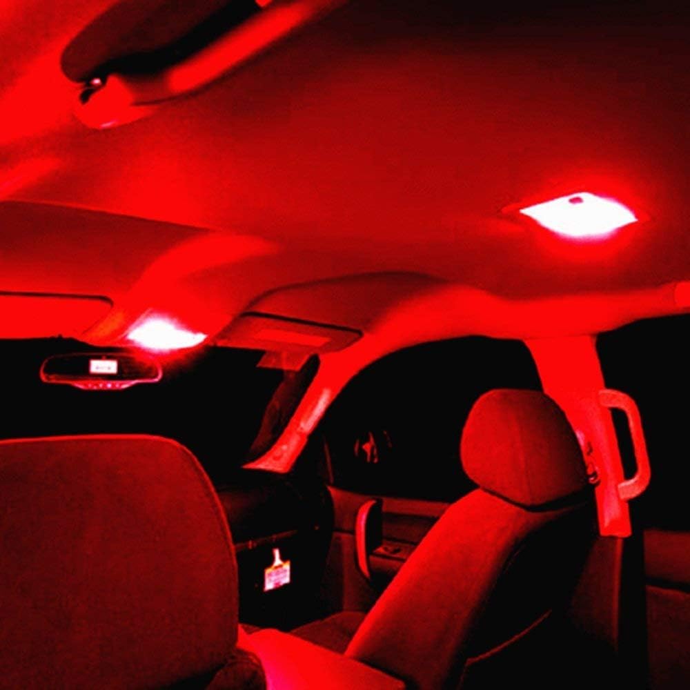 Alla Lighting 168 194 T10 T10 LED bulb Super Bright Red 175 2825 W5W 192 2821 ZS SMD 12V In -vehicle Light Car Track Map Dome Trunk Cargo Land Step Lamp Replacement