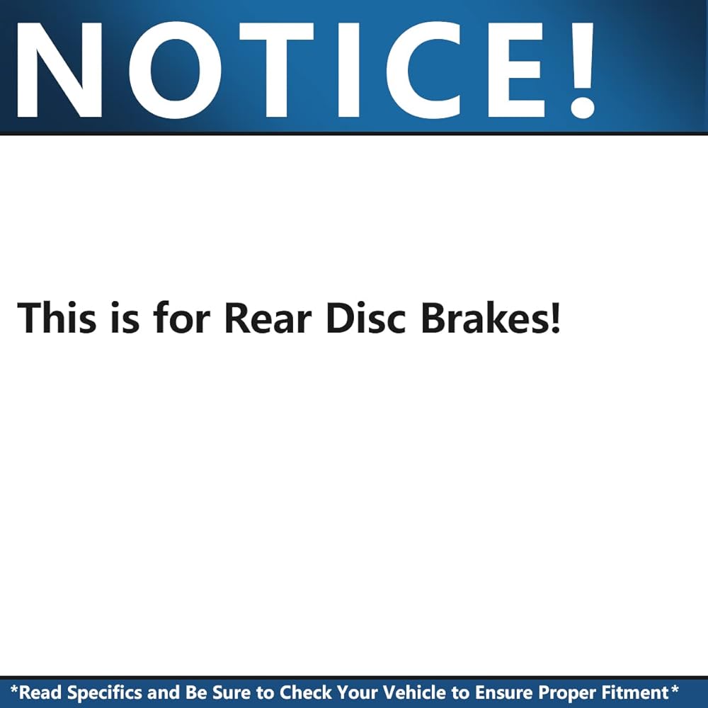 Detroit Axle -Rear Disc Rotor Ceramic Brake Pad Replacement 2010-2017 CHEVY EQUINOX GMC Terrain -6 pieces