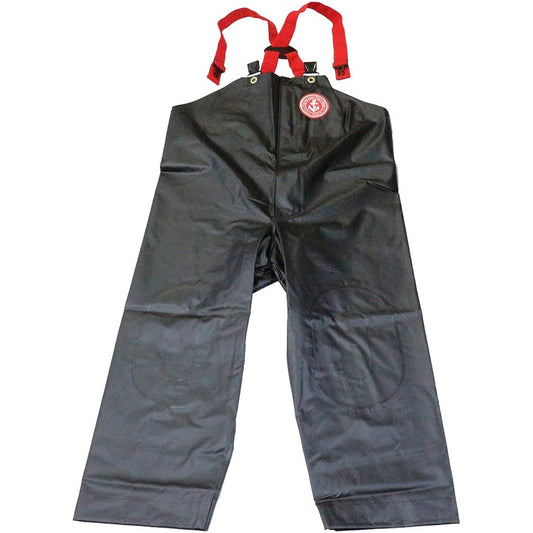 KURAHUTERU Rainwear Chest Pants Open Front M Black.