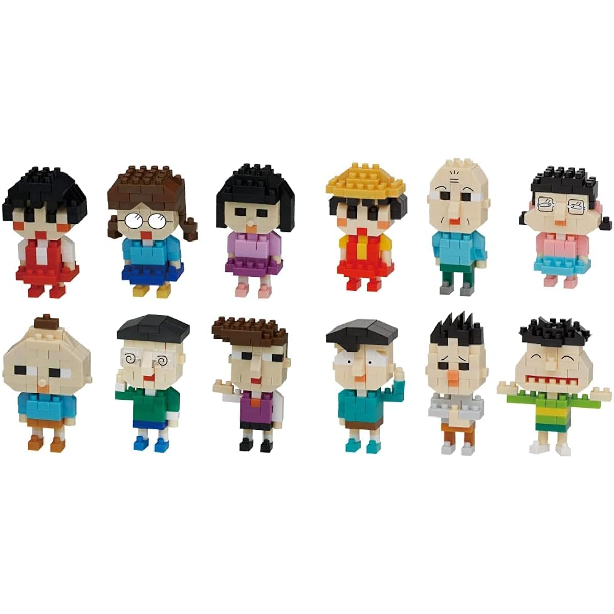 [Nano Block Chibi Maruko-chan Set] Kawada Mini Nano Chibi Maruko-chan NBMC_10S1BOX = 6 pieces, total 6 types + Mini Nano Chibi Maruko-chan vol.2 (BOX) NBMC_30S1BOX = 6 pieces, total 6 types