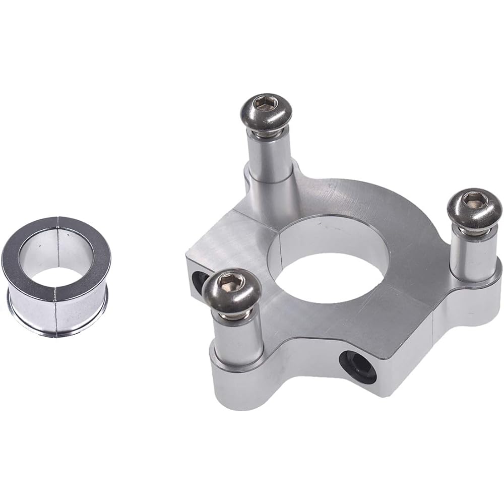 UAUS 1" / 1.5" CNC Adapter with Compatible Pad Silver 49cc 50cc 66cc 80cc 2 Stroke Electric Bicycle