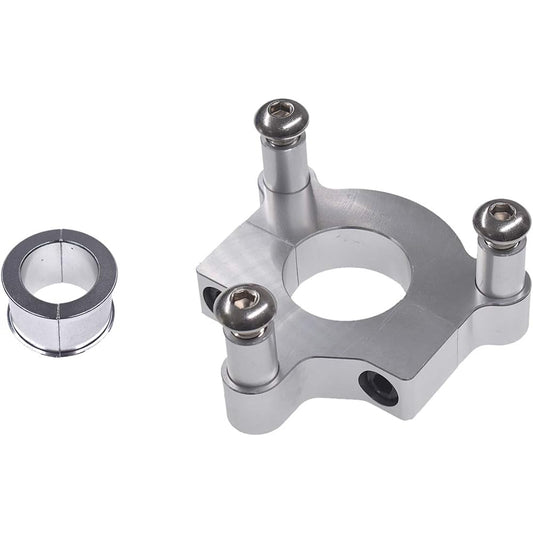UAUS 1" / 1.5" CNC Adapter with Compatible Pad Silver 49cc 50cc 66cc 80cc 2 Stroke Electric Bicycle