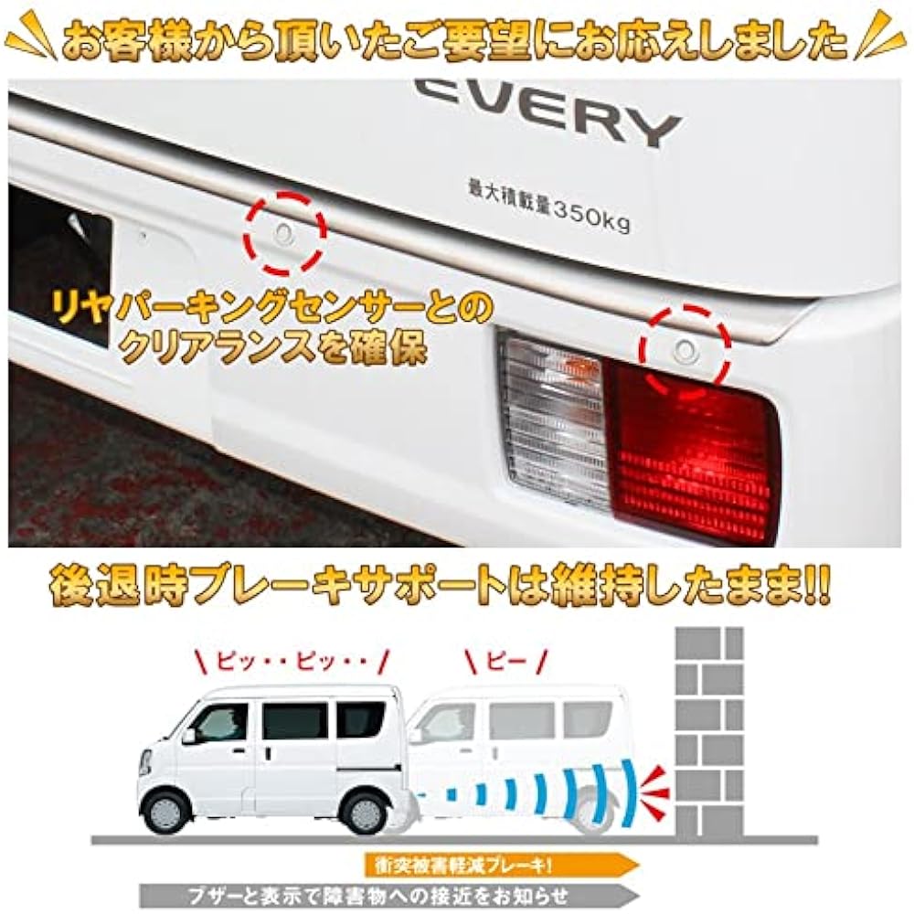 NV100 Clipper Van DR17V Rear Bumper Step Guard Stainless Steel (Silver) for Car with Rear Parking Sensor Scuff Plate Bumper Guard Rear Bumper Protector