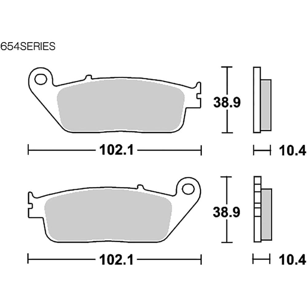 KITACO SBS Brake Pad 654HS Sinter Metal Shadow 400 CB400 Fore Shadow 750 Cygnus X-SR Majesty 125 Majesty S 777-0654020