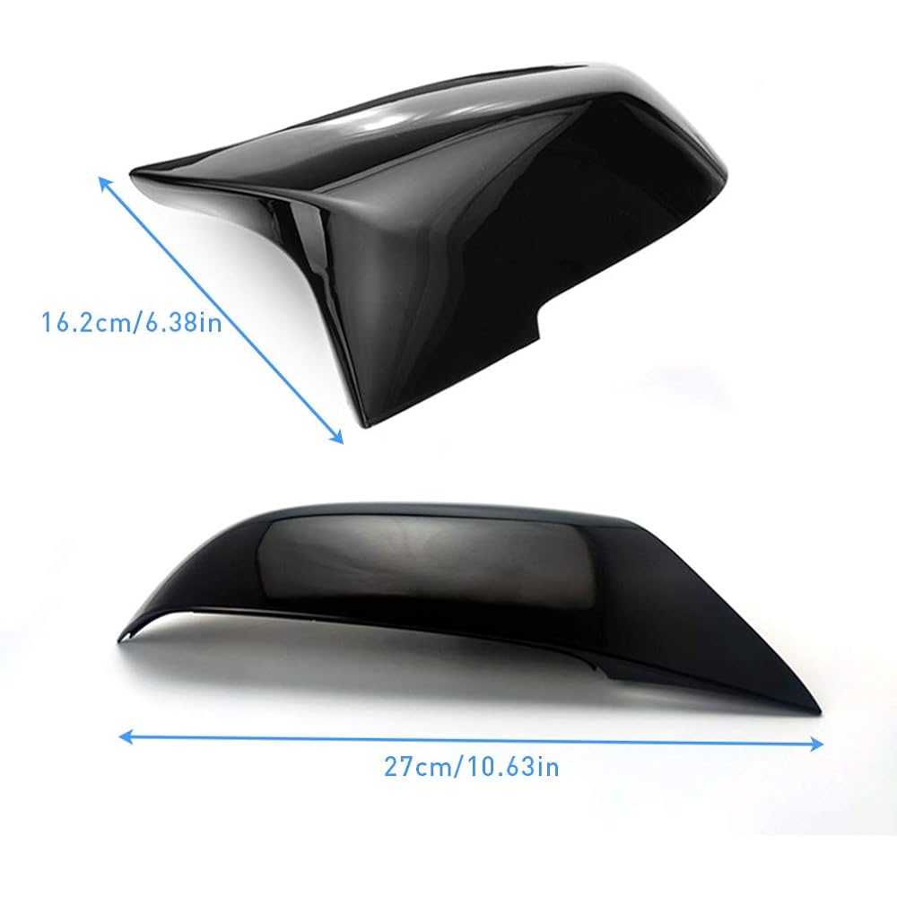 Dooria View Mirror Cover Cap replacement BMW F22 F22 F30 F31 F32 F32 F36 F87 M2 X1 E84 (glossy black)