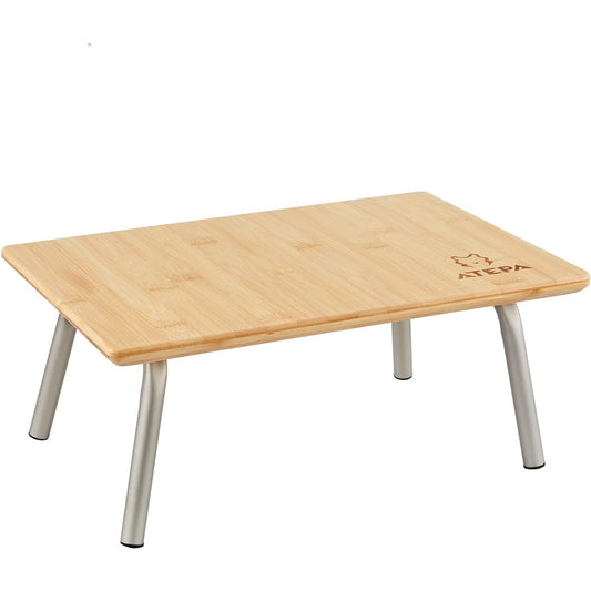 ATEPA Folding Table Camping Mini Table 36 x 25 x 15cm Bamboo Outdoor Desk Lightweight Compact One Action Bed Table Solo Camping Leisure Picnic
