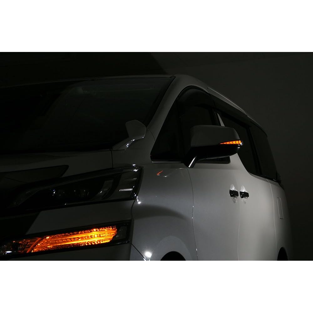 Alphard 30 Series Vellfire 30 LED Door Mirror turn signal Flowing turn signal option lamp blue AVEST VERTICALROW sequential side mirror Alphard 30 series