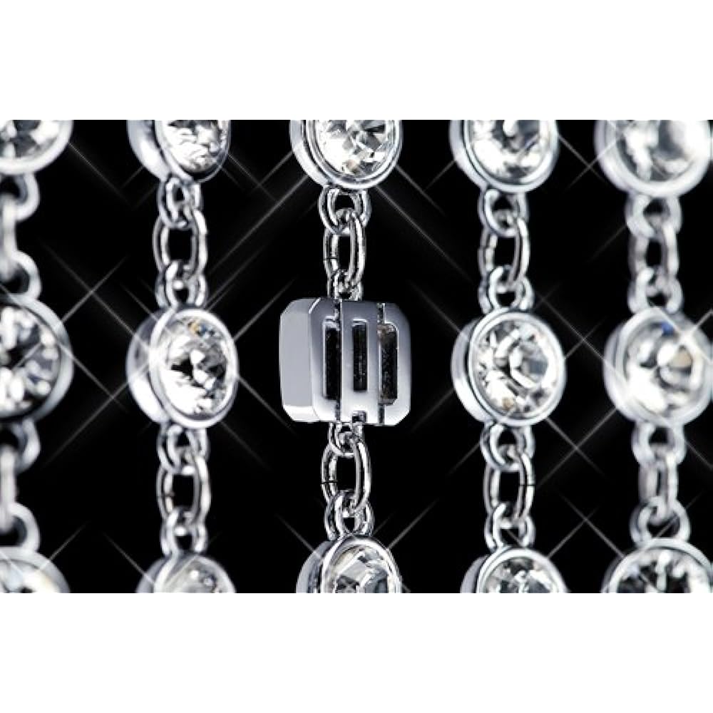 Garcon DAD Car Room Mirror Crystal Chain Wide Version Silver/Crystal SA762-01 D.A.D