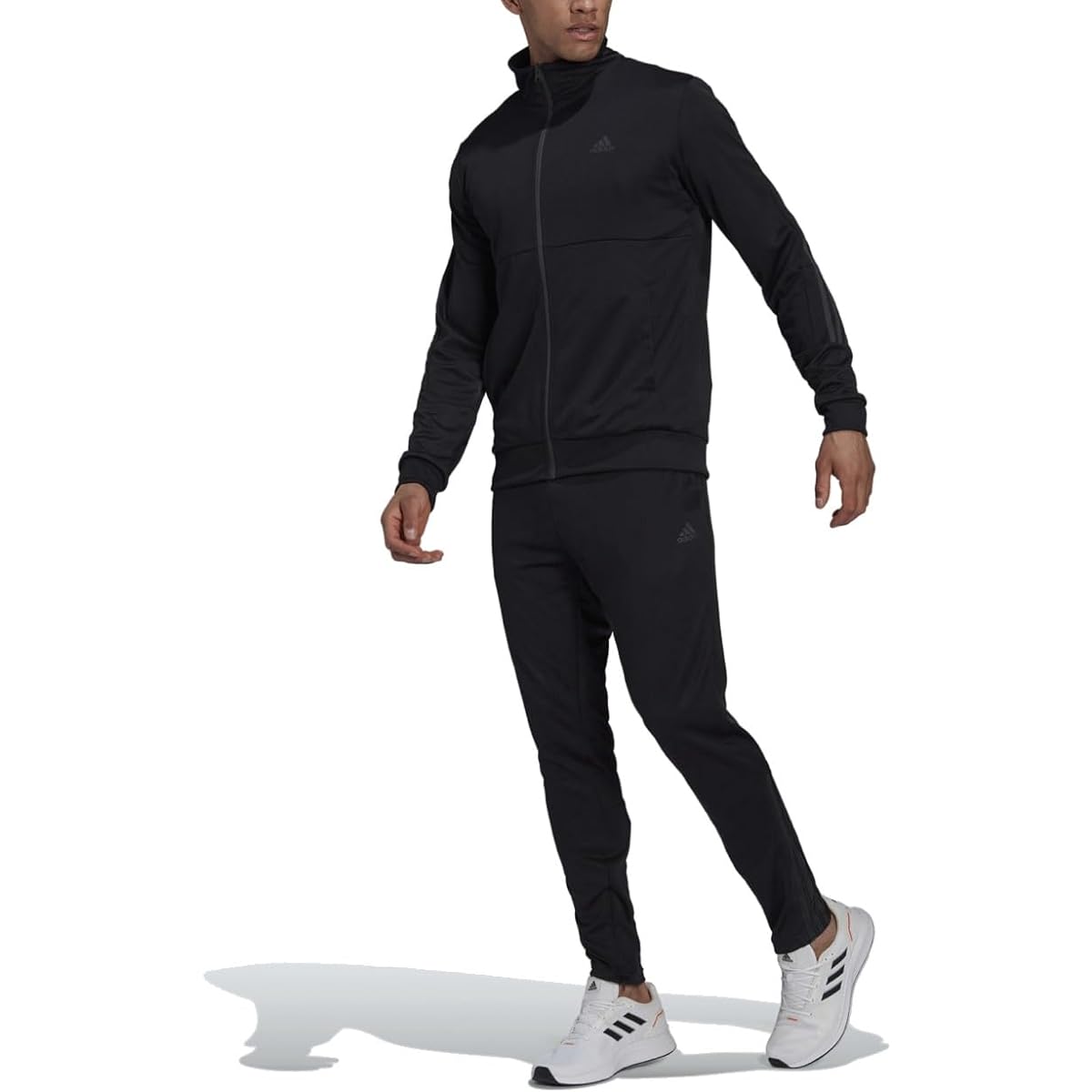 [Adidas] Men's Jersey Top and Bottom Set Slim Zip Tracksuit Sportswear Training Wear Black HI5401 Domestic Genuine Product