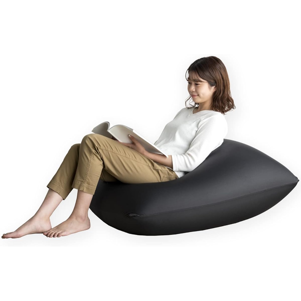Tansu no Gen Bead Cushion, Mega Sheet, Single Seater, Compact, Washable Cover, Chair, Work from Home, Charcoal Gray 67300008 03 (77791)