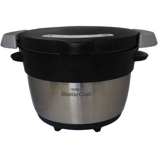 THERMOS Vacuum Heat Insulation Cooker Shuttle Chef 1.6L [For 2 People] Stainless Steel Black KBB-1600 SBK