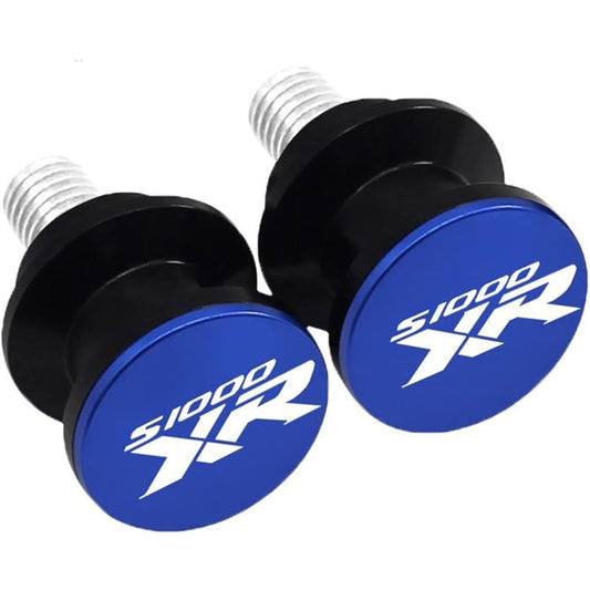 Stand Screw Slider 8MM Motorcycle CNC Swing Arm Bracket Screw Swing Arm Spool Slider is very suitable for BMW S1000XR S1000RR S1000R 2014-2021 2020 (Color: A Blue)