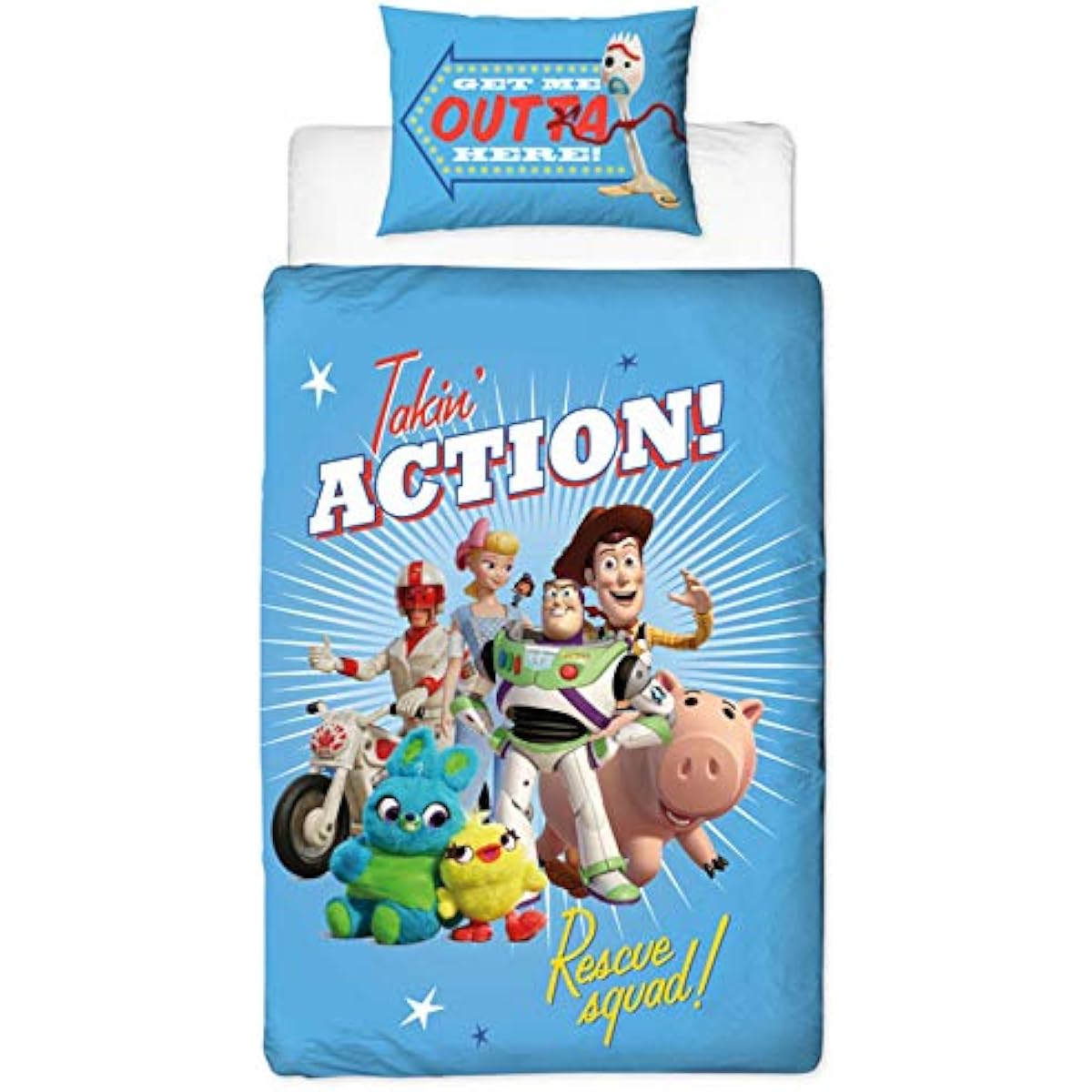 9785 Disney Toy Story 4 Disney Toystory4 Single Duvet Cover + Pillowcase Set [Parallel Import]