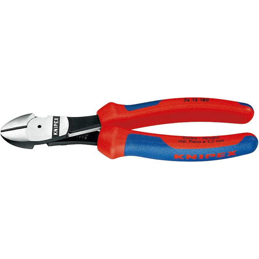 KNIPEX 7412-180 Strong diagonal nippers with spring (SB)