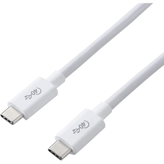 ELECOM USB Cable for Charging and Data Transfer TypeC & TypeC USB4 iPhone 15 Compatible USB Power Delivery Compatible 100W (20V/5A) Power Supply Up to 40Gbps Data Transfer 0.8m White USB4-CC5P08WH