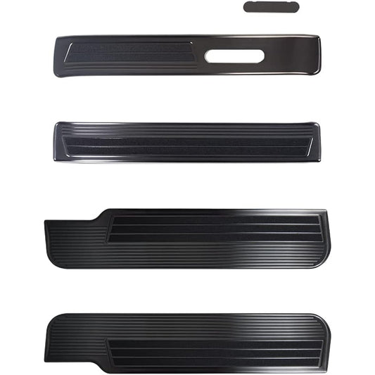 Samurai Produce Nissan New Serena C28 Gasoline Car Side Step Scuff Plate Front Rear 5P Anti-Slip Rubber Black Hairline
