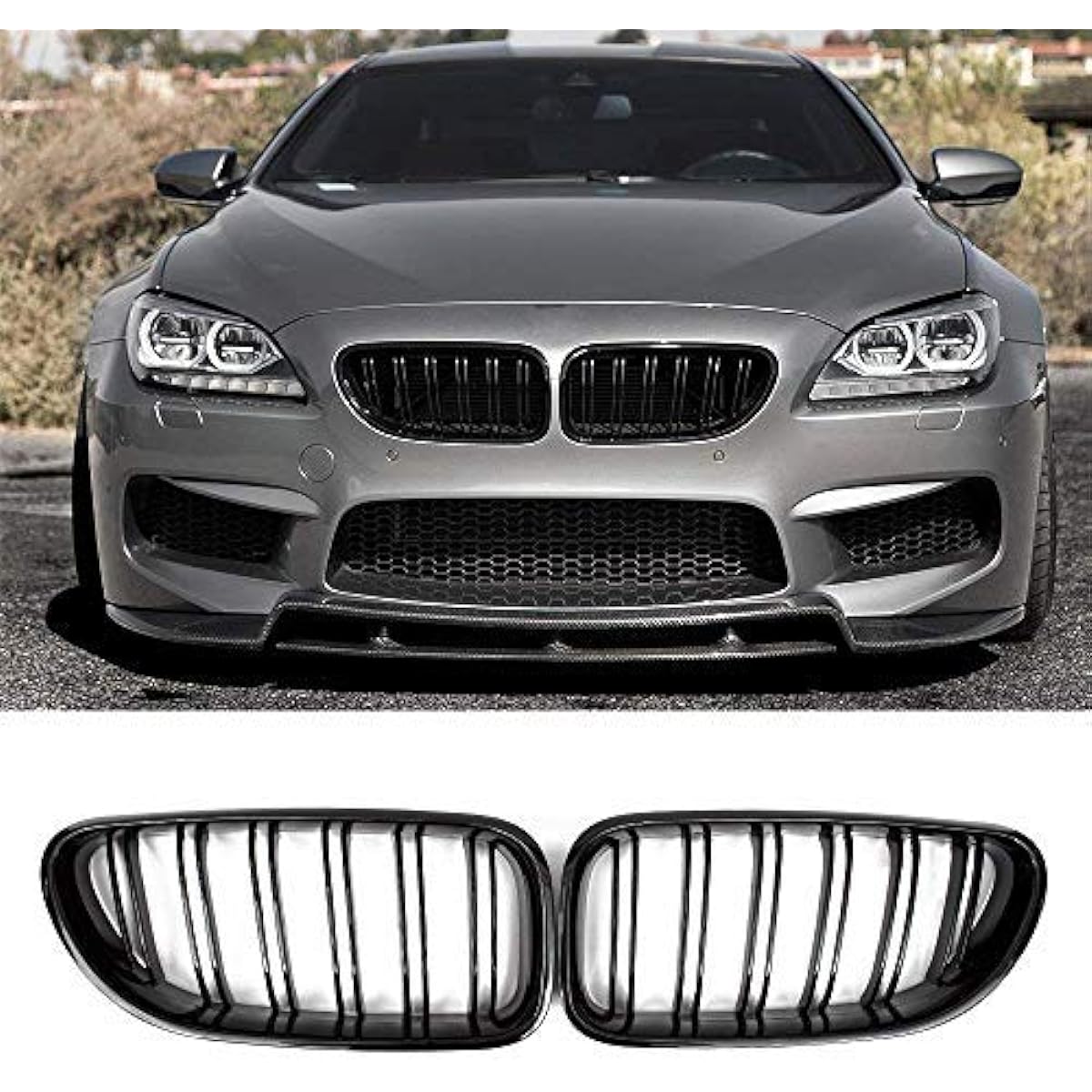 F06 Grill, front exchange Kidney Grill 6 Series F06 F12 ABS White BMW F06 2R Grill