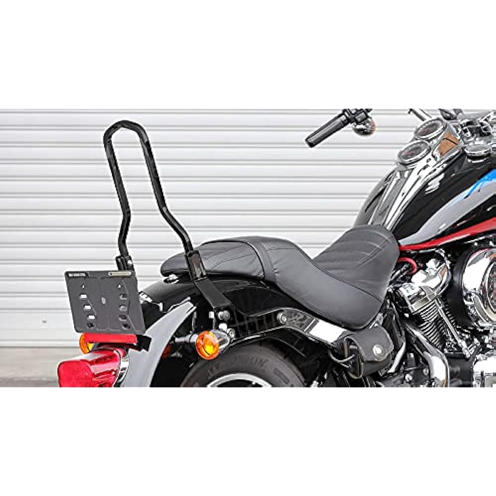 Kijima Motorcycle Bike Parts Sissy Bar Detachable Mount FXLR/FXLRS/Tire Size 180 Black HD-08403