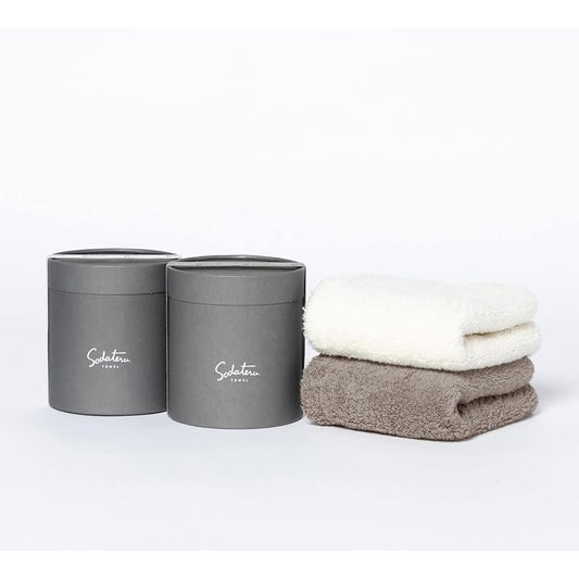 Nurture Towel "Feel" Face Towel Gift Set of 2 (Moon Greige x Mist)