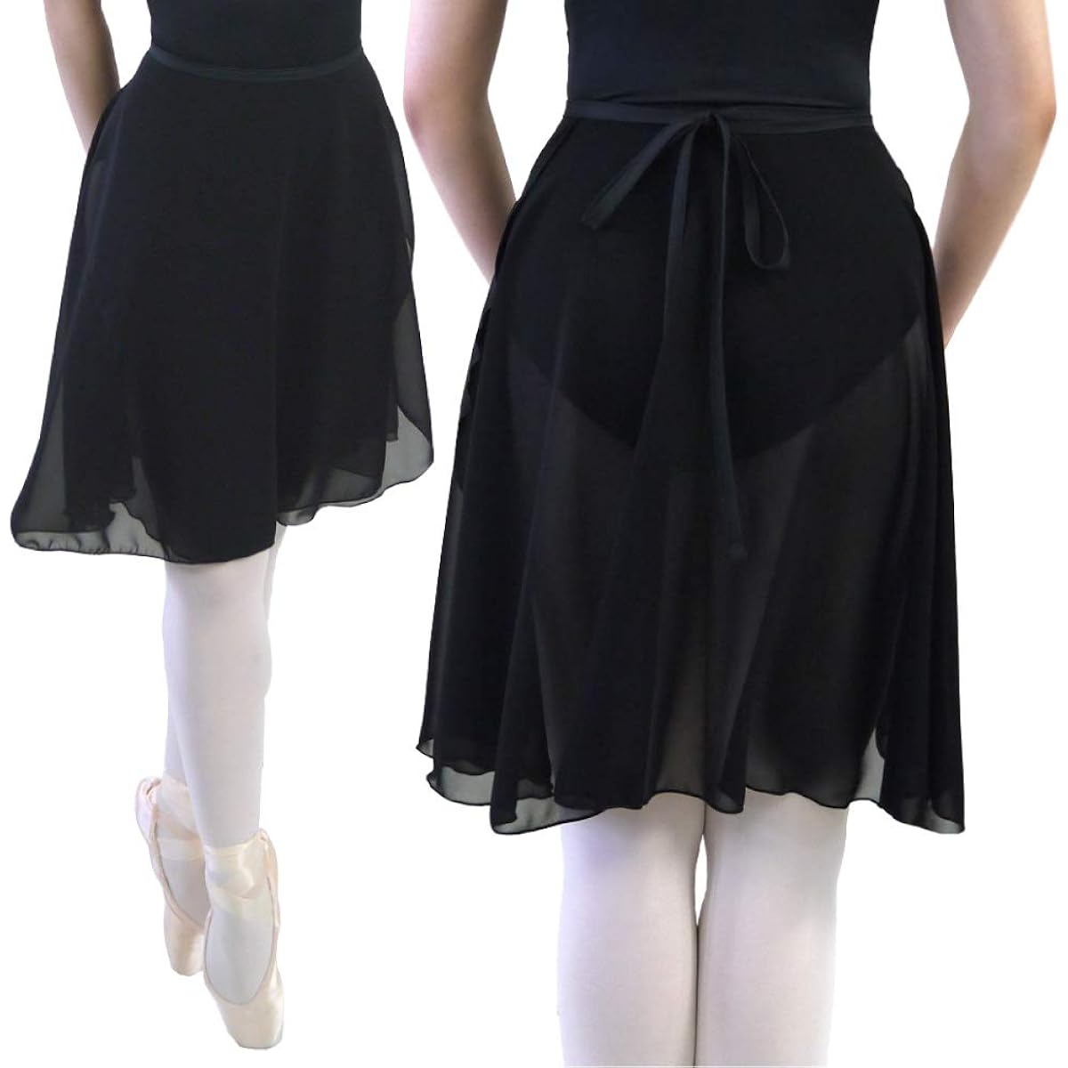 Ballet Skirt for Adults [Long Length/Ballet Wrapped Skirt, Character Skirt] Ribbon String, String, Made in Japan, Chiffon Skirt, Ballet Supplies, Dance Skirt, Wrap Skirt