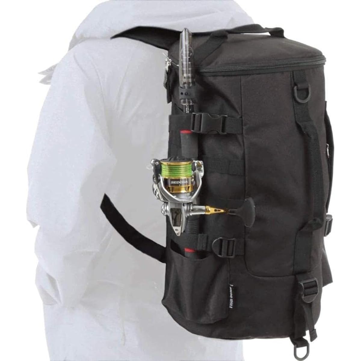 [FISHBOMB] Fishing Backpack 2way Bag Disaster Prevention Rod Holder Fishing Black