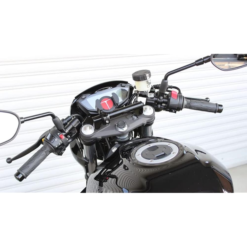 Kijima Motorcycle Bike Parts Stay Handle Mount Stay Separate Handle Maximum Loading Capacity 1.5kg φ22.2mm/Approx. 160mm SV650X ABS ('18-) Steel Black Finish 204-0685