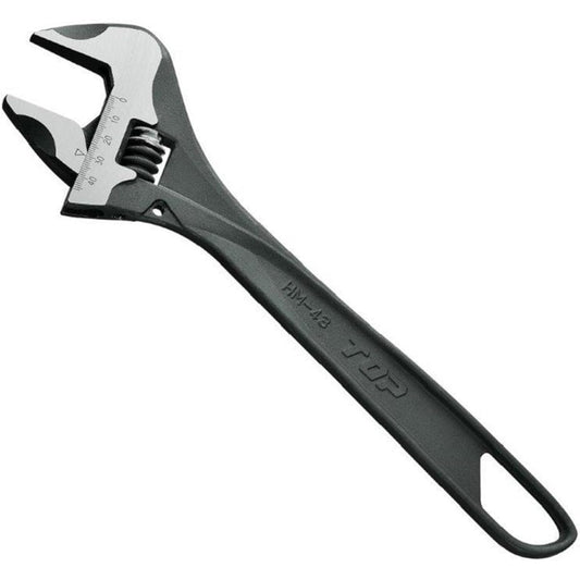 Top (TOP) Hyper Monki ZERO Wide adjustable wrench with no play Opening 0~43mm Equipped with a worm without play Monkey wrench HM-43 Tsubame Sanjo Made in Japan