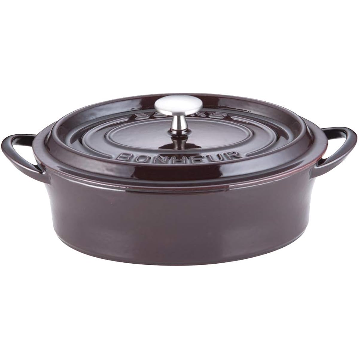 Ishigaki Sangyo Bon Bonaire Cocotte Oval 26cm Aubergine Iron Casting China ABVB908