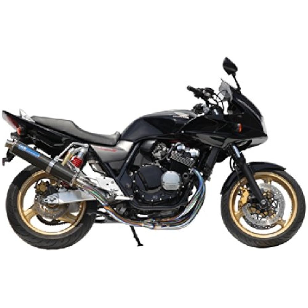 TSR (TSR) Full Exhaust Muffler E41 EX Pipe: Titanium/Silencer: Twill Carbon φ100×L: 480mm CB400SB[NC39] (99-06) CB400SF[NC39](99-06) 1800H-N39-E41