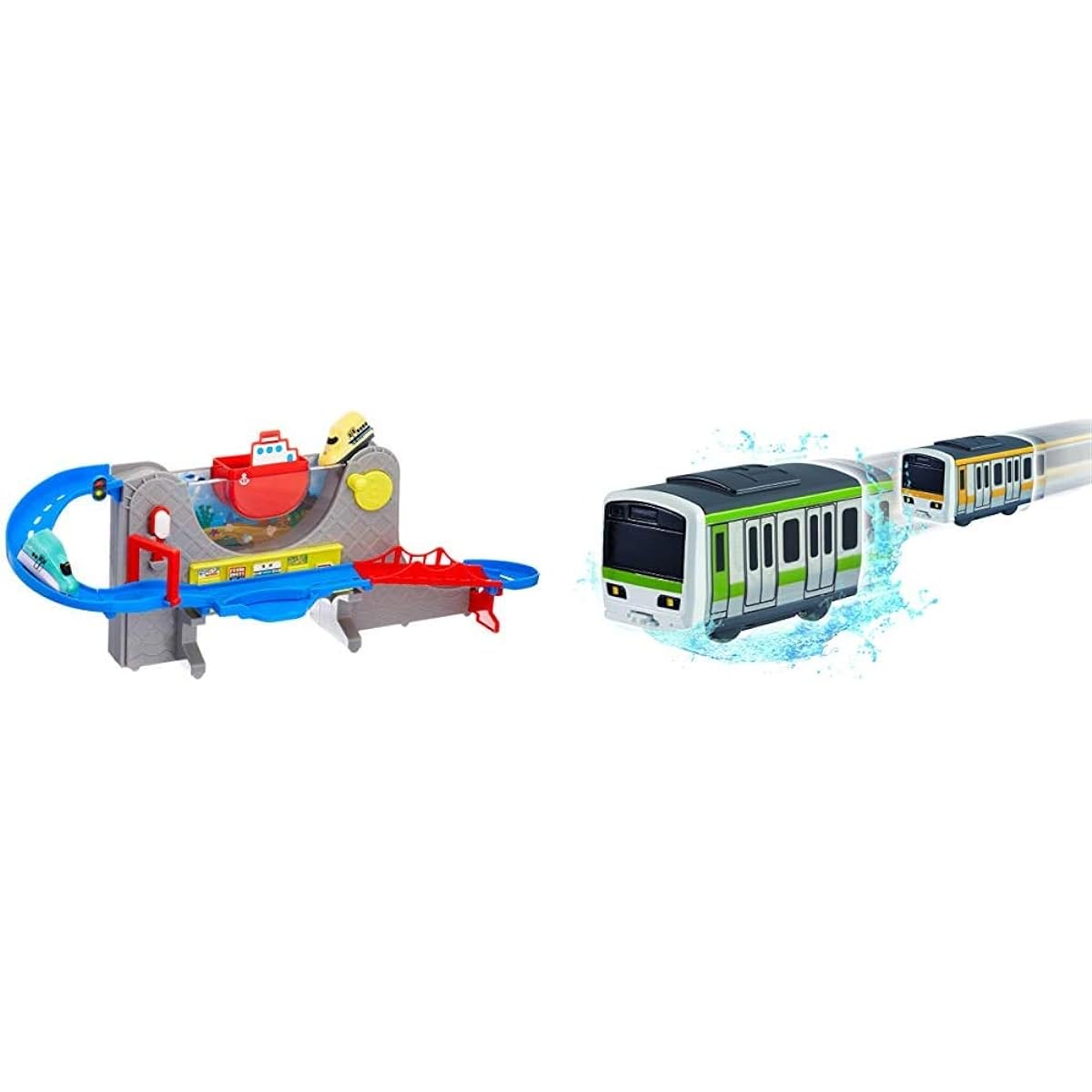 Ofuro DE Mini Car Recommended! Undersea Tunnel! Hokkaido Shinkansen Hayabusa & Doctor Yellow Set & Ofuro DE Mini Car E231 Series 500 Yamanote Line/Sobu Line [Set Purchase]