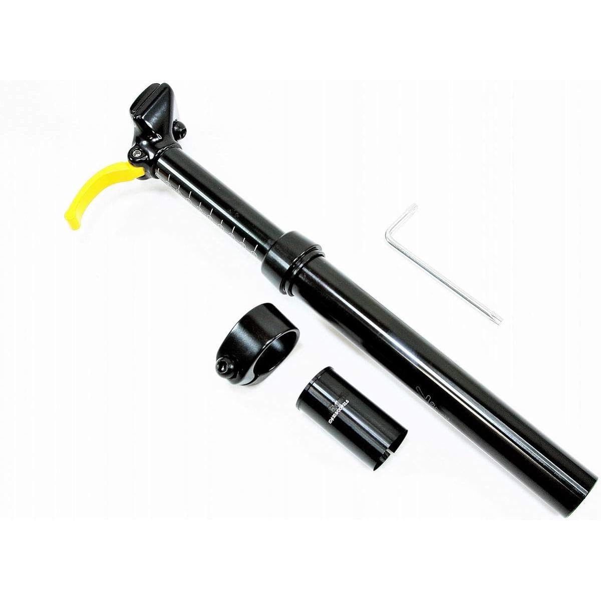 Lever type height adjustment pillar dropper seat post suspension seat post 30.9mm (with 31.6mm adapter)/370mm SPD-602/ISO-C anti-theft, special bolts used! 34.9mm with seat clamp