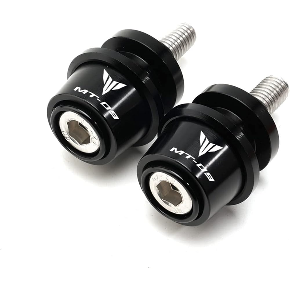 DOOREX Motorcycle 6mm CNC Swingarm Spool Stand Screw Slider For Yamaha Tracer 900 700 GT 900GT Tracer MT09 MT07 MT 09 MT 07 2014-2021 Swingarm Slider Spool (Size : MT09 Black)