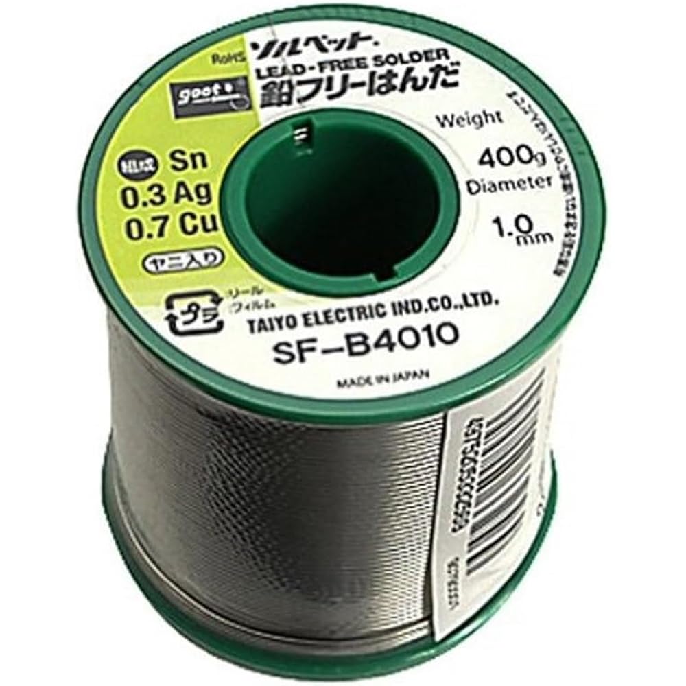 goot Low silver type lead-free solder Φ1.0mm 99% tin/0.3% silver/0.7% copper 400g reel with tar SF-B4010