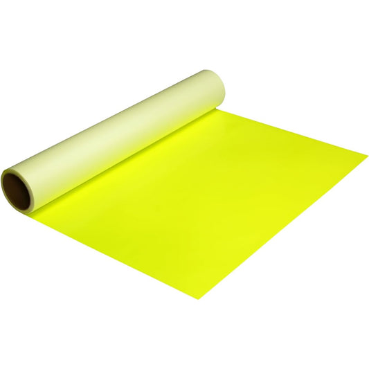 #400 F Yellow Flash Fluorescent (Gloss, Shiny) / Water Repellent / Nylon / Polyester / Print / Thermal Transfer / T-shirt / Goods / Accessories / DIY / Easy / Cutting Sheet 630mm x 10M