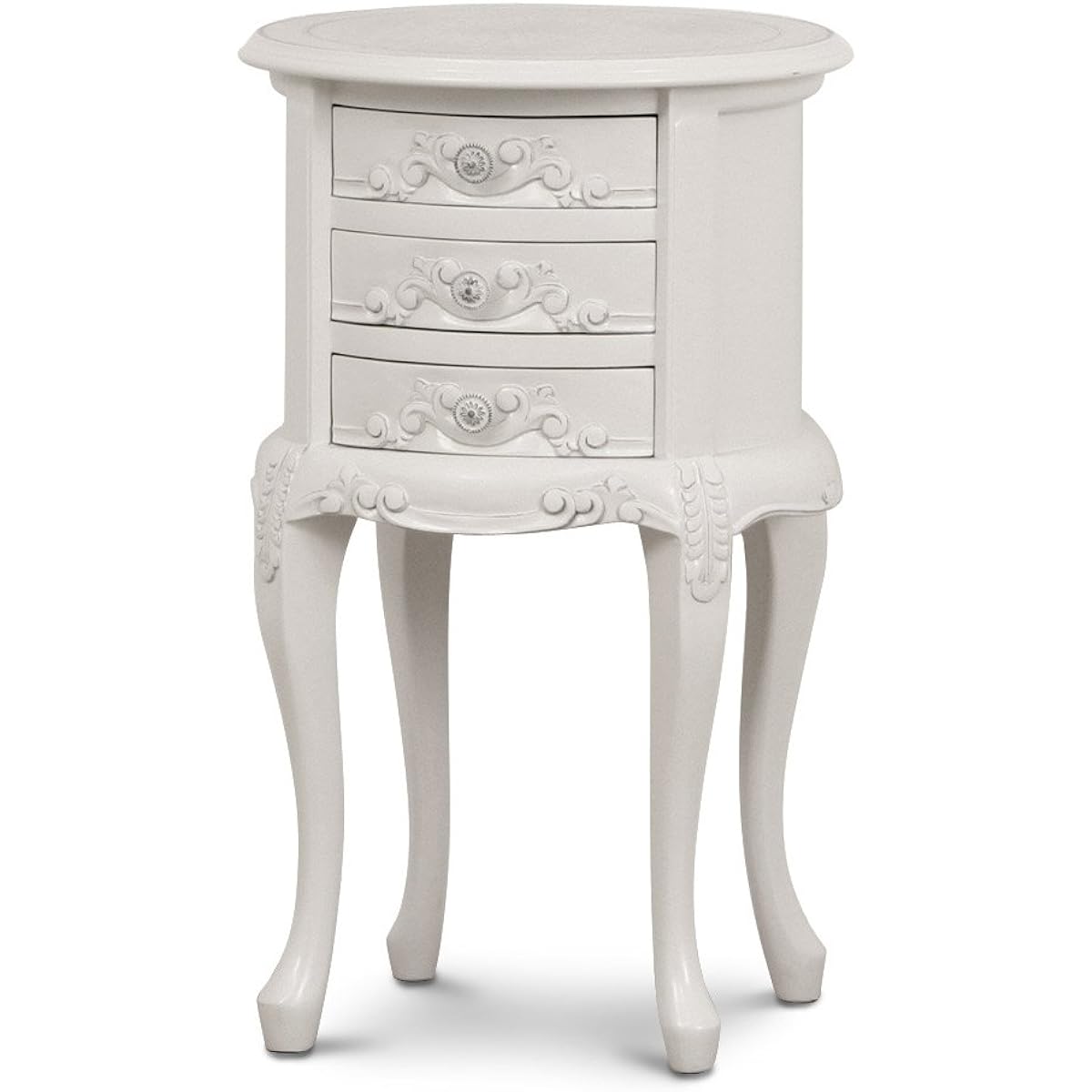 Kuroshio Como Round Chest White Width 39cm Finished Product Antique Style