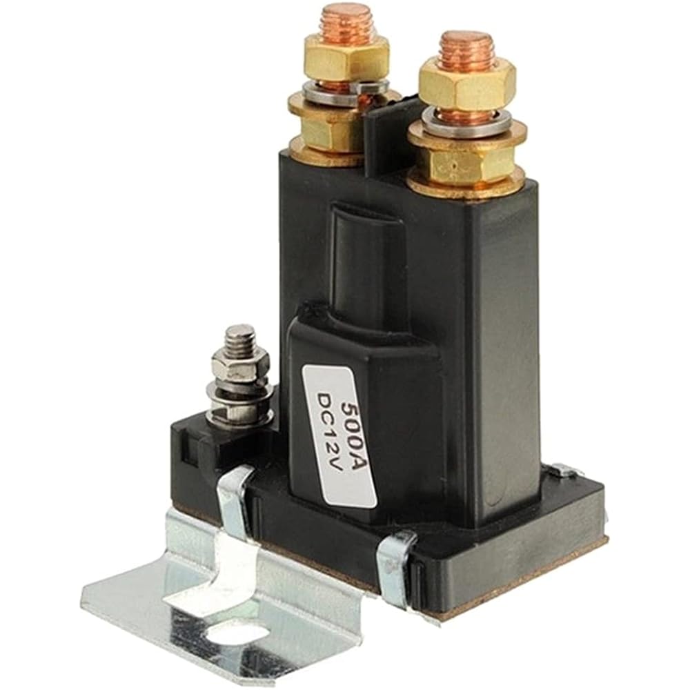 Starter Solenoid Relay Dual Battery Isolator Relay Start On/Off 4 Pin 500A 12V for Car Power Switch Starter Solenoid
