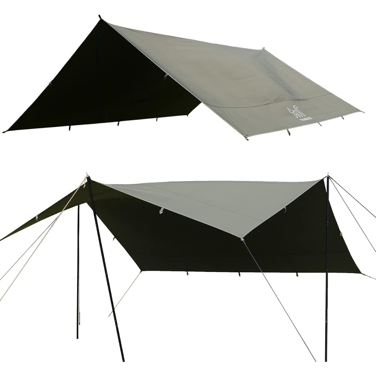 FUTUREFOX TC Tarp Tarp TC (Polycotton) Tarp Square 4m x 4m (Black)