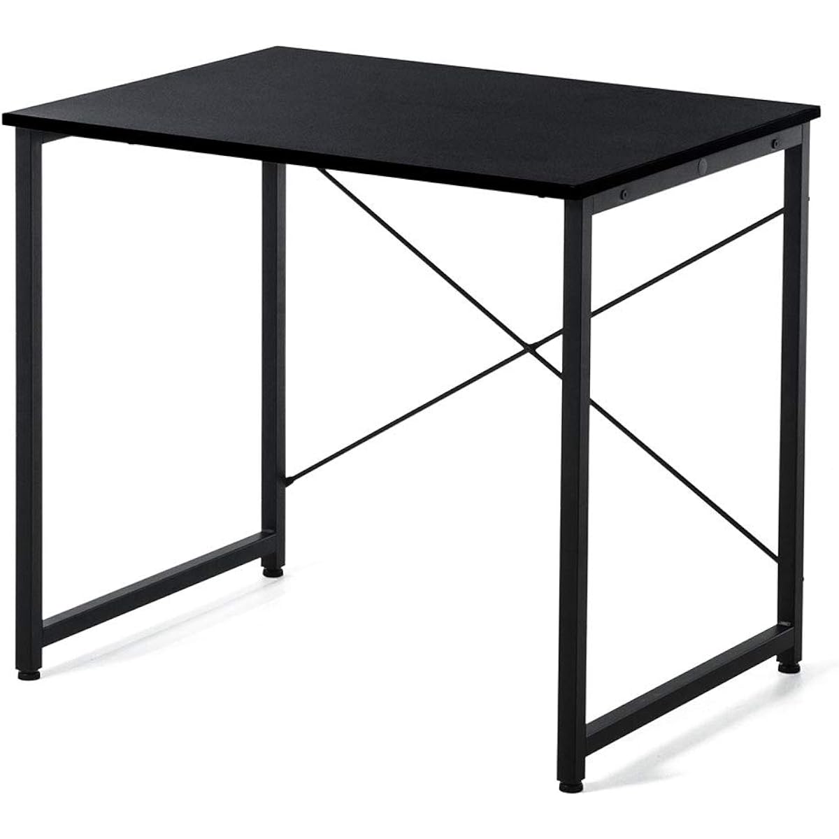 Sanwa Direct Simple Work Desk Width 80cm x Depth 60cm Easy to Assemble Monitor Arm Compatible Computer Desk Black 100-DESKF002BK