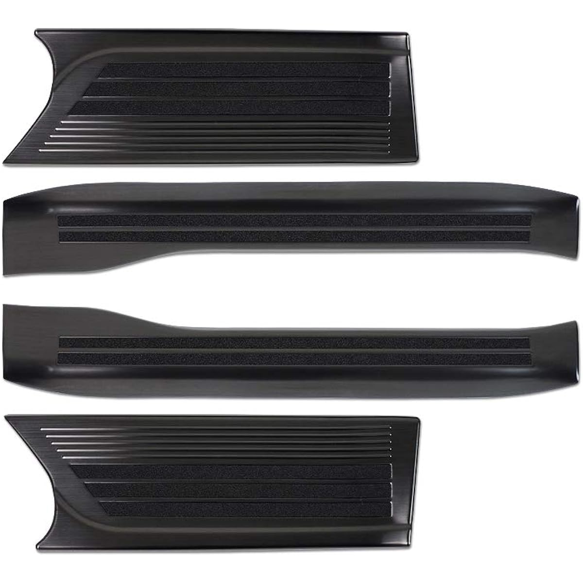 Samurai Produce Honda N-BOX N-BOX Custom JF3 JF4 Side Step Scuff Plate Front Rear Set 4P Black Hairline