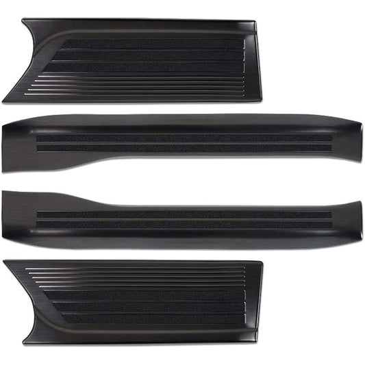 Samurai Produce Honda N-BOX N-BOX Custom JF3 JF4 Side Step Scuff Plate Front Rear Set 4P Black Hairline